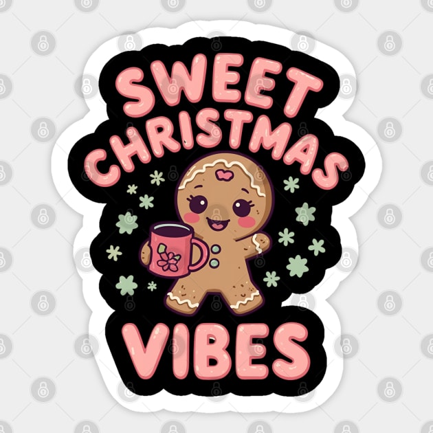 Gingerbread Cocoa Sweet Christmas Vibes Sticker by Ink Lines